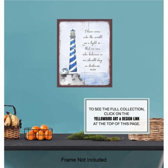 Religious Scripture Wall Decor - Nautical Beach House, Ocean Home Decoration - Picture 6 of 9